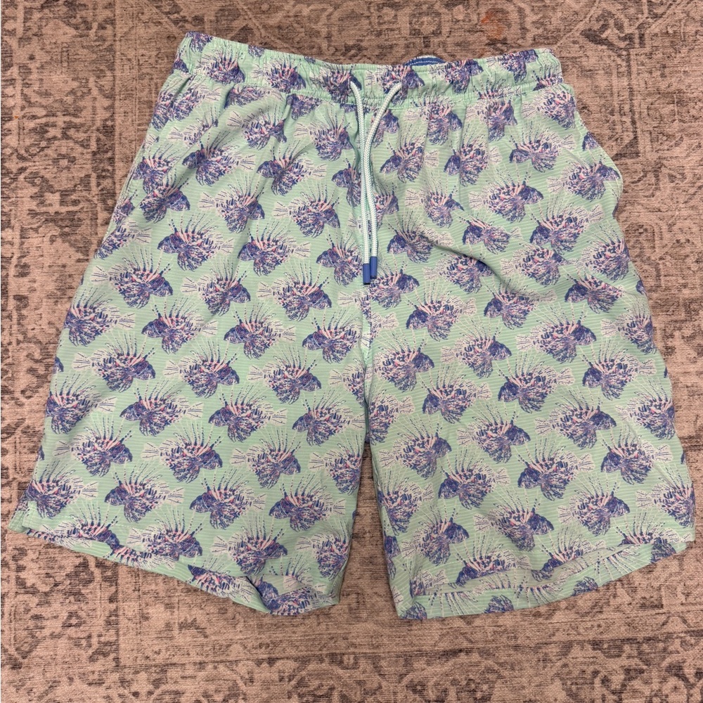 Peter Millar Fish Pattern Swim Trunks - image 1